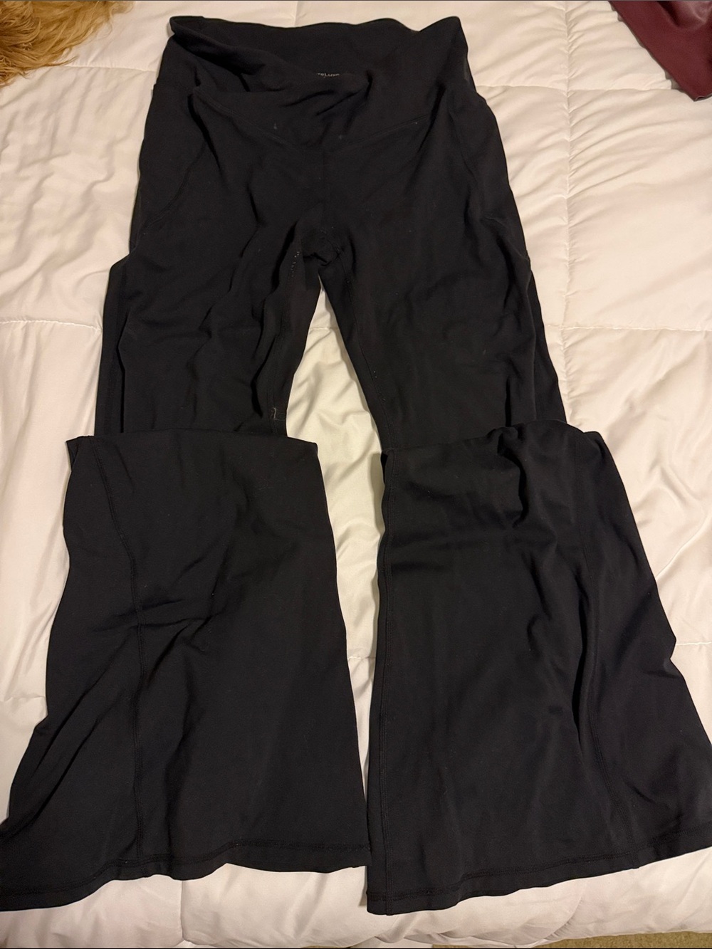 Fabletics Black Boot-Cut Flare Workout Pants